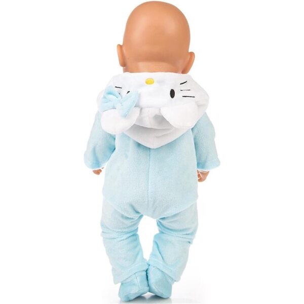 Abbigliamento per Bambole 46 cm - Tuta Blu e Scarpe in Peluche per Bambole Américaine