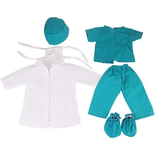 Costume Infermiera/Medico per Bambola 46 cm – Vestiti per Bambole Accessorio Gioco