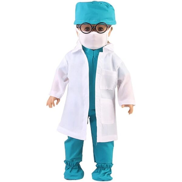 Costume Infermiera/Medico per Bambola 46 cm – Vestiti per Bambole Accessorio Gioco