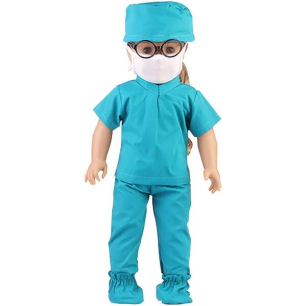 Costume Infermiera/Medico per Bambola 46 cm – Vestiti per Bambole Accessorio Gioco