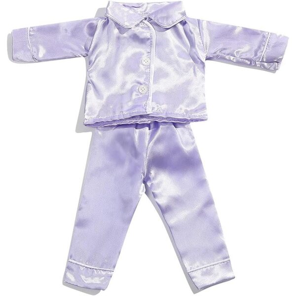 American Doll Pyjamas 46 cm – Lila Langarm- und Komforthosen-Set
