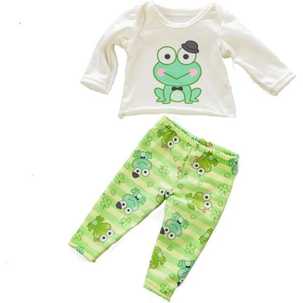 Abbigliamento per bambole 46 cm – T-shirt maniche lunghe e pantaloni animalier