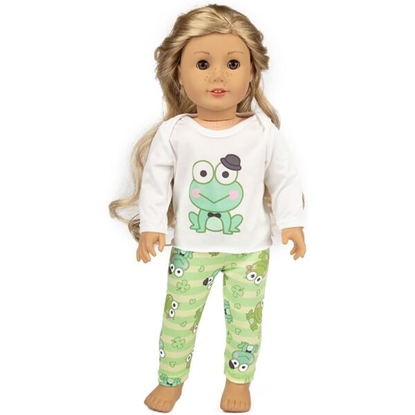 Abbigliamento per bambole 46 cm – T-shirt maniche lunghe e pantaloni animalier
