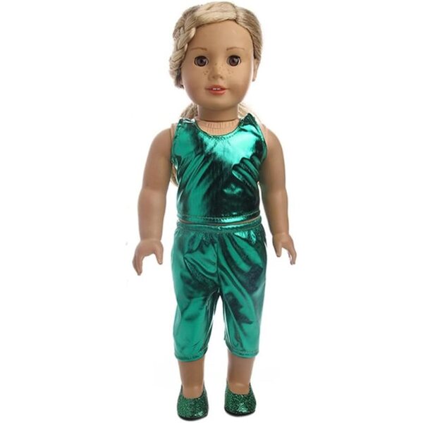 Completo Verde per Bambola Americana 46 cm - Top e Pantaloni Eleganti