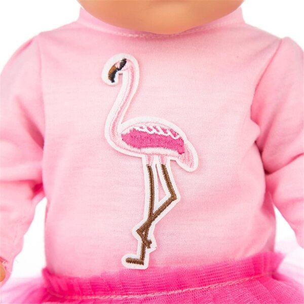 Abito e leggings flamingo per bambole da 46 cm - vestiti casual Uteruik