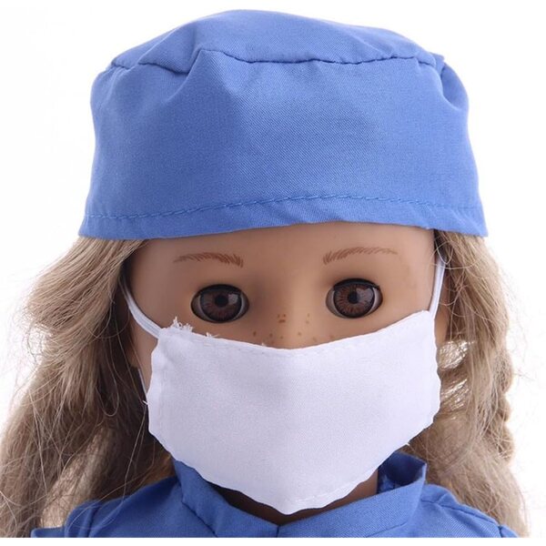Medizinisches Outfit für 46-cm-Puppe mit Zubehör – kompletter Kittel und Maske