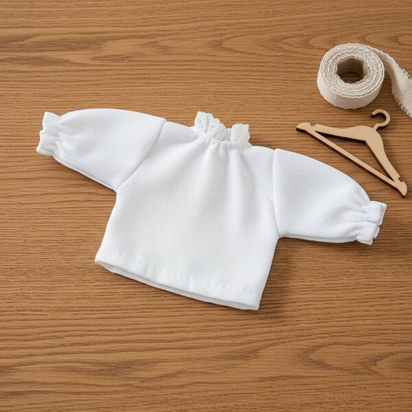 predolo Abbigliamento Miniatura per Bambole 1/12 Manches Courtes e Lunghe in Dentelle Giallo Pallido
