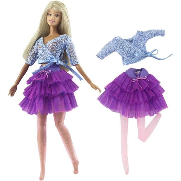 Abbigliamento per bambole 29 cm: top, gonna tutu e leggings eleganti