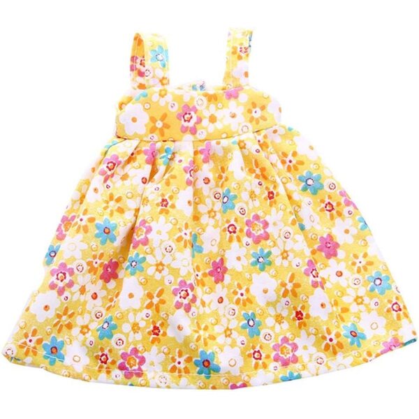 Ärmelloses Blumenkleid für 37 cm große Puppen – Uteruik Buntes Kleid