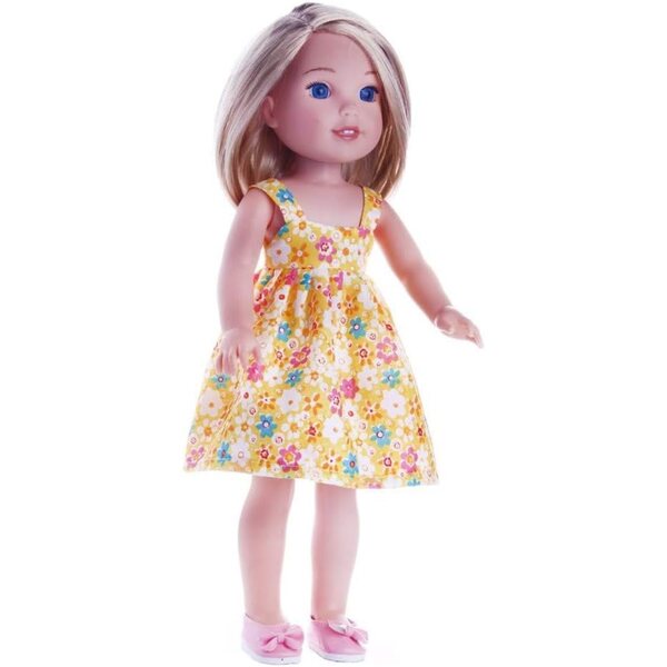 Ärmelloses Blumenkleid für 37 cm große Puppen – Uteruik Buntes Kleid