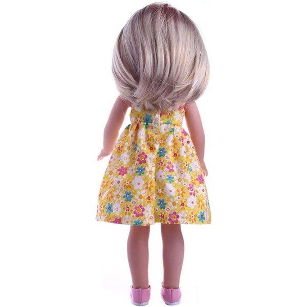Ärmelloses Blumenkleid für 37 cm große Puppen – Uteruik Buntes Kleid