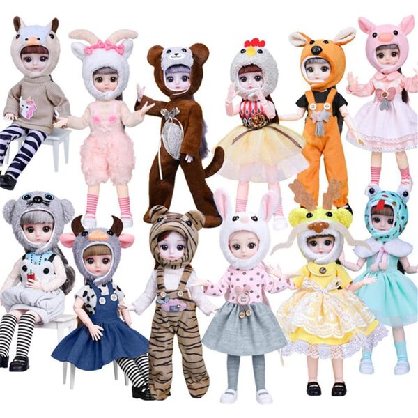 Kleid in Hühnerform für 30-cm-Puppe – Lustiges und farbenfrohes Kostüm