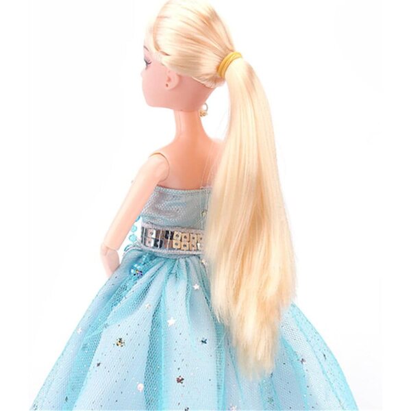 Abendkleid mit Schleppe für 29 cm große Puppen – Elegantes Kleid für bewegliche Puppen