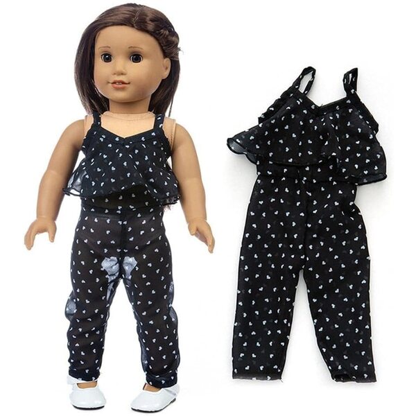 Ärmellose Kombination für 46 cm große amerikanische Puppe, Puppenkleidungszubehör