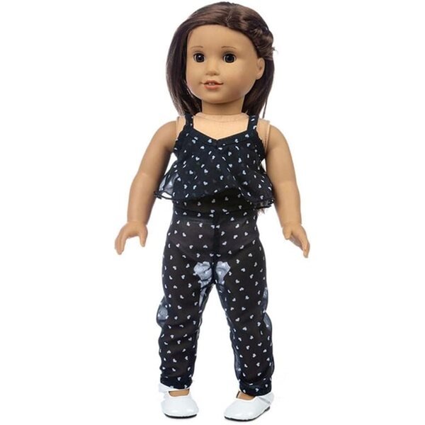 Ärmellose Kombination für 46 cm große amerikanische Puppe, Puppenkleidungszubehör