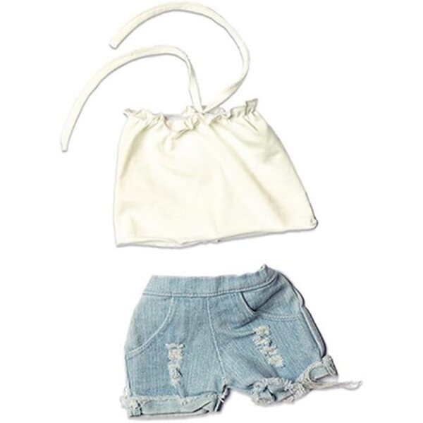 Abbigliamento per bambole 46 cm - Top e shorts con accessori moda Uteruik