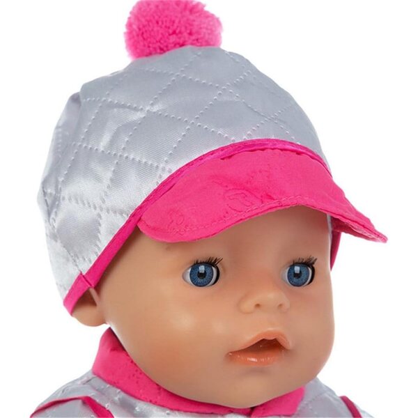 Costume invernale per bambola 46 cm: tuta, cappello e guanti inclusi