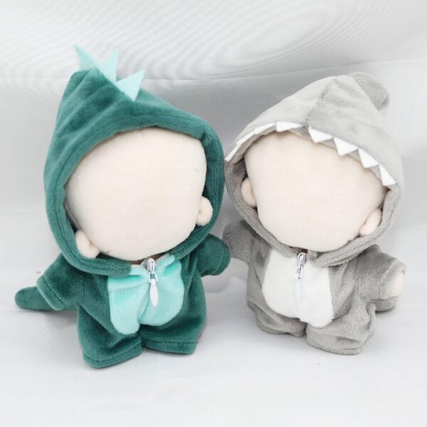 Costume Pupazzo Peluche Predolo Requin o Dinosaure per Bambole 10-12 cm