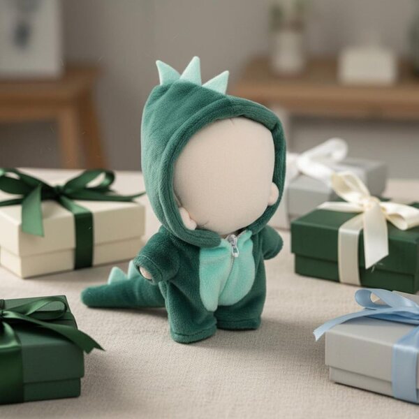 Costume Pupazzo Peluche Predolo Requin o Dinosaure per Bambole 10-12 cm
