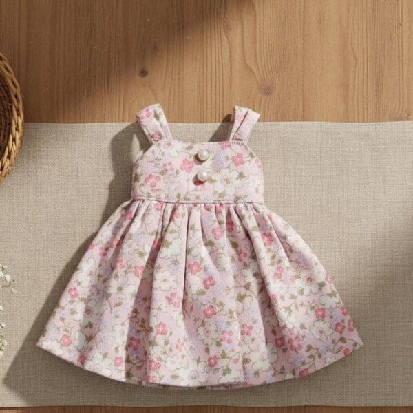 Qianly Abito a Fiori Verde per Bambola BJD 1/6 con Bottoni Decorativi Eleganti