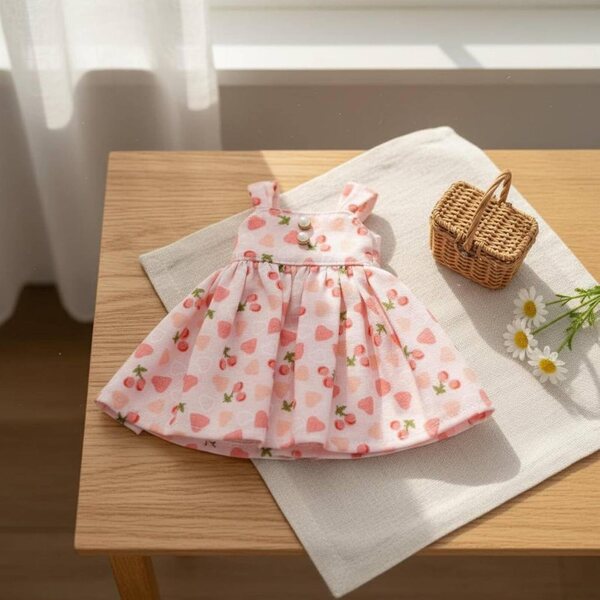 Qianly Abito a Fiori Verde per Bambola BJD 1/6 con Bottoni Decorativi Eleganti