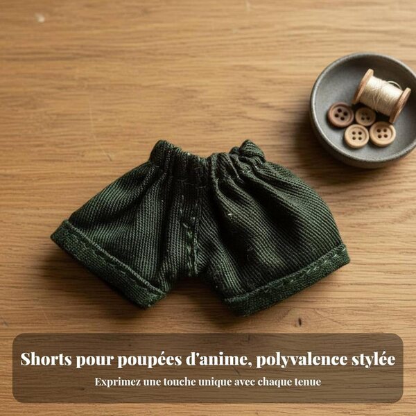 Dunkle Jeansshorts für die OB11-Puppe – realistischer und bequemer Casual-Look