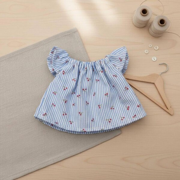 Robe per Bambola 20cm con Maniche Volantate e Taglia Elastico - Design Estivo Predolo
