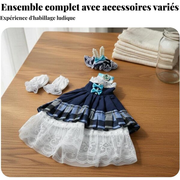 predolo Robe Lolita per Bambole 30 cm con Finiture in Pizzo – Vari Design Eleganti