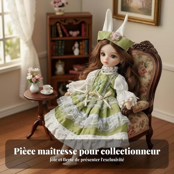 Kleidungsset für 30-cm-Puppe – Kleid und Kopfzubehör BJD 1/6 – Predolo