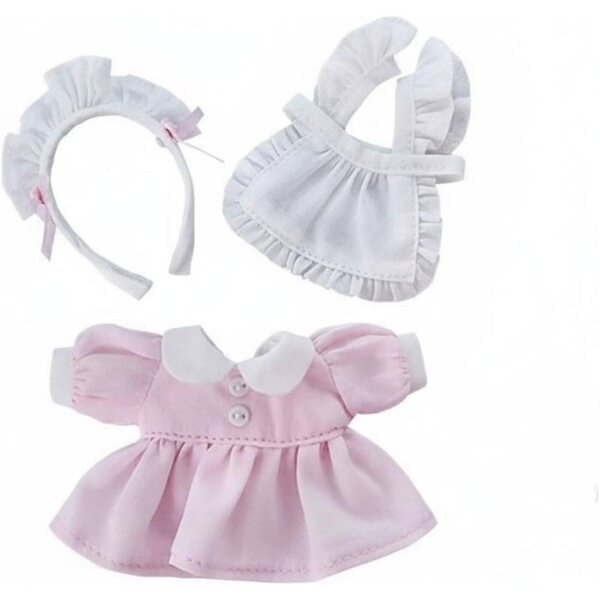 predolo Costume Soubrette per Bambole con Serre-Tête Regolabile e Dettagli in Pizzo
