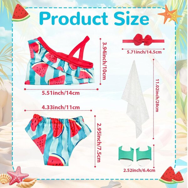 Costume da bagno estivo per bambola - abbigliamento accessorio Xerteam