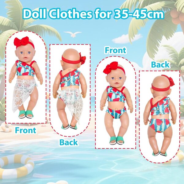Costume da bagno estivo per bambola - abbigliamento accessorio Xerteam
