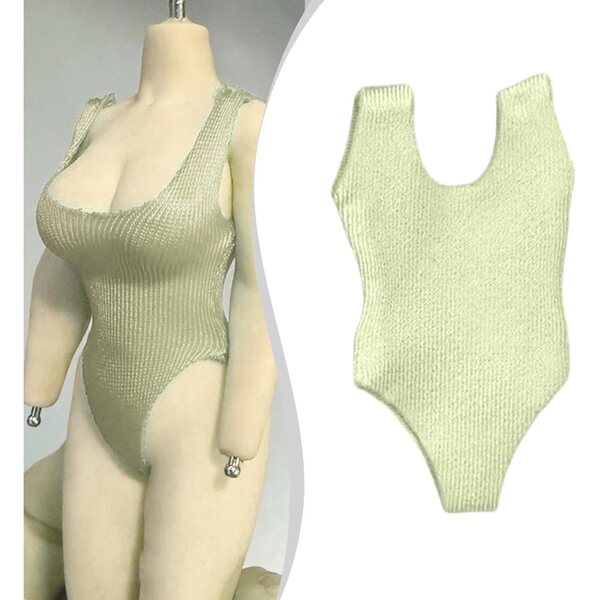 Oshhni Costume Mini Maillot da Bagno Elastico per Figurine 1/12 - Verde Chiaro