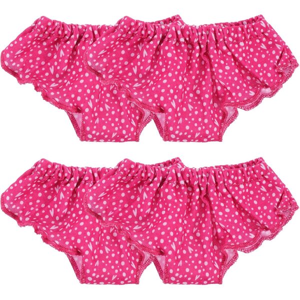 UPKOCH Set mit 4 rosa Culottes für Puppen aus leichtem Stoff, Zubehör für Rollenspiele