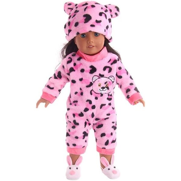 Combinaison Pyjama 46 cm con Cappello Motivi Frutta e Animali per Bambole