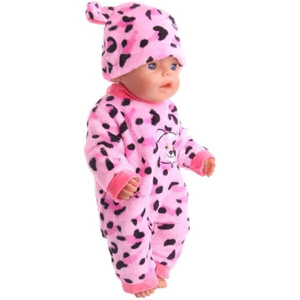 Combinaison Pyjama 46 cm con Cappello Motivi Frutta e Animali per Bambole