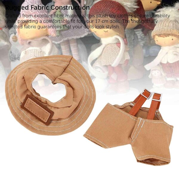 Abito Marrone per Bambole 17 cm - Set Tessuto di Alta Qualità JTLB