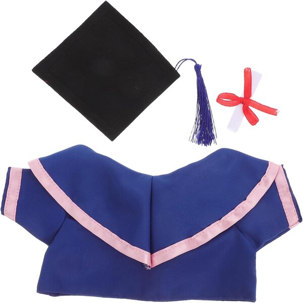 Vestito Tocco e Toga per Bambole Ours en Peluche con Cappello e Certificato