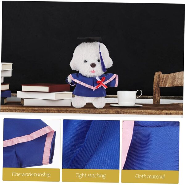 Vestito Tocco e Toga per Bambole Ours en Peluche con Cappello e Certificato