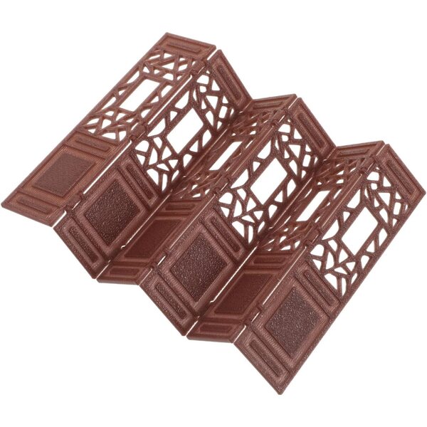 Mini Paravento Vintage in Plastica per Casa delle Bambole Stile Orientale 1:20