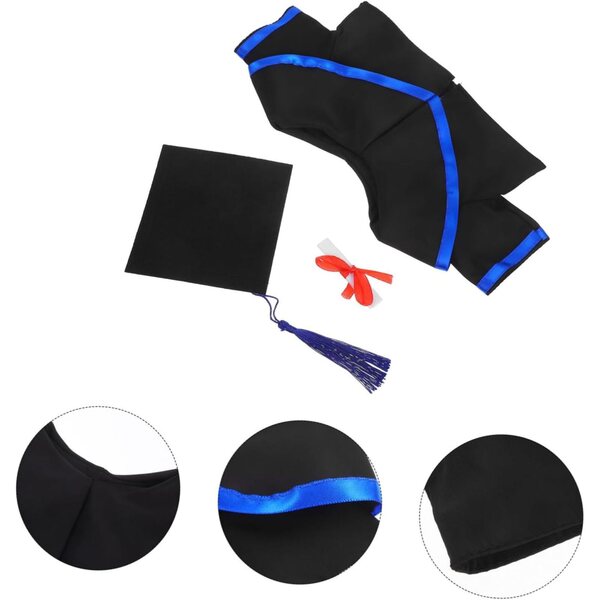 Amosfun Completo Costume di Laurea per Bambole Orsetto con Robe e Cappello