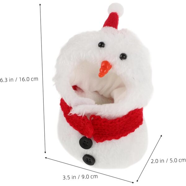 VICASKY Set di costumi da pupazzo di neve in miniatura, cappello e sciarpa per bambola