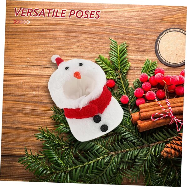 VICASKY Set di costumi da pupazzo di neve in miniatura, cappello e sciarpa per bambola