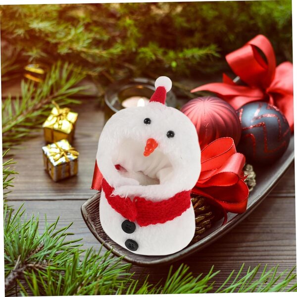 VICASKY Set di costumi da pupazzo di neve in miniatura, cappello e sciarpa per bambola