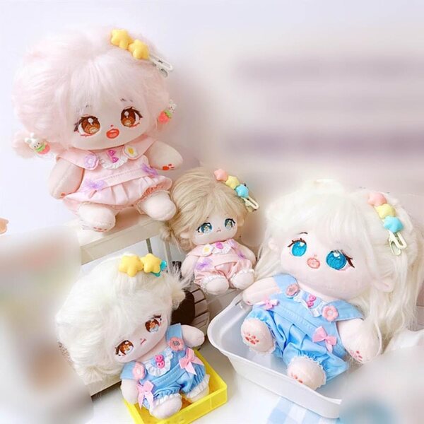 Salopette in peluche marrone per bambole 10-15 cm e 20 cm niannyyhouse