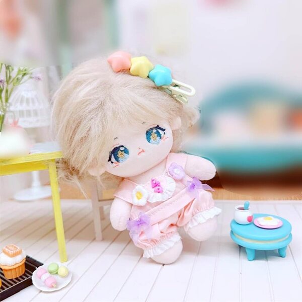 Salopette in peluche marrone per bambole 10-15 cm e 20 cm niannyyhouse