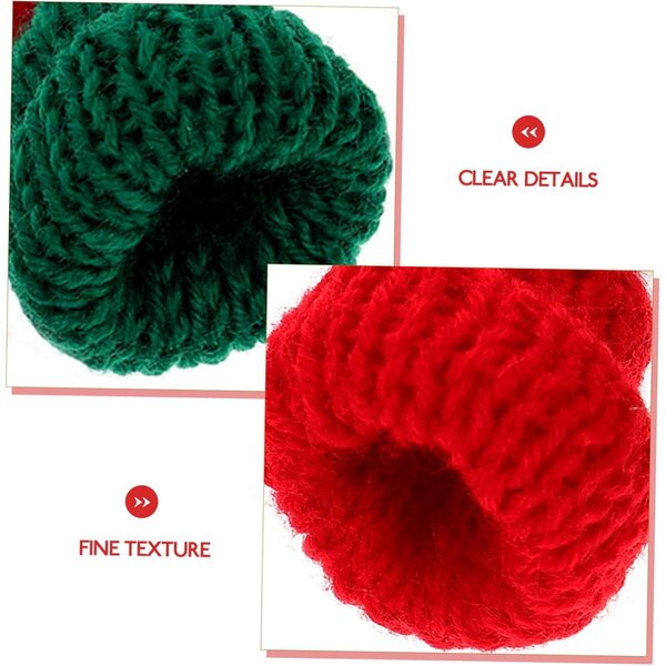 VICASKY 24 Mini Cappelli Natalizi Decorativi per Bottiglie e Pupazzi