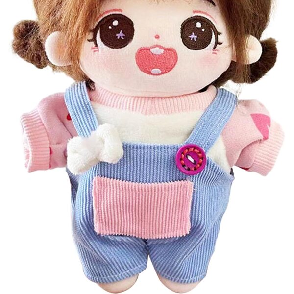 Salopette e top per bambole peluche 20 cm - vestiti colorati e resistenti Teksome