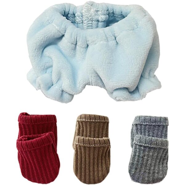 niannyyhouse Set 3 Shorts e Calzini in Peluche per Pupazzi 15-20 cm