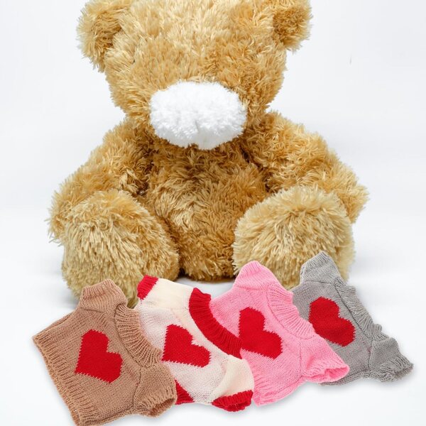 Abaodam Set 4 Pezzi Abiti per Orsetto 30cm, Morbidi e Facili da Pulire